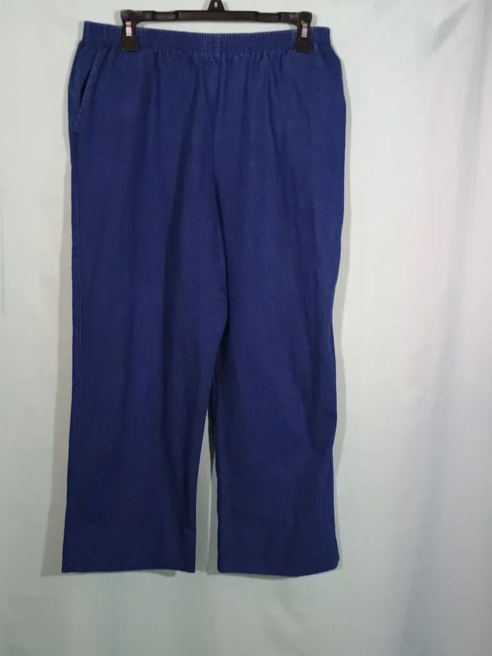 Women's Straight Leg Elastic Waist Pants - Blue